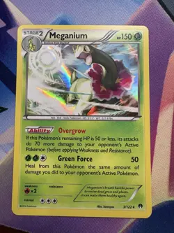 Pokemon TCG Meganium Holo Holo Rare Card Breakpoint 3/122 - Image 1