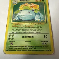 Venusaur 015/102 Base Set Holo Wotc Pokemon Card Heavy Played 1999 - Image 2