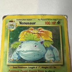 Venusaur 015/102 Base Set Holo Wotc Pokemon Card Heavy Played 1999 - Image 3