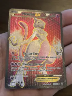 Pokemon Mewtwo-EX TCG Full Art Ultra Rare Holo Card Breakthrough 158/162 - Image 4