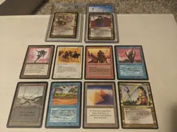 MTG Lot 10 of Old Vintage Cards. Alpha, Arabian Nights, Beta, CGC TETSUO UMEZAWA - Image 1