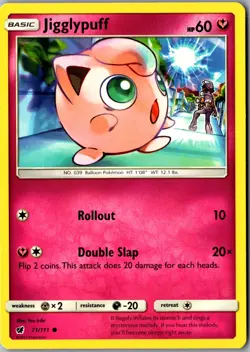 Jigglypuff 71/111 Common SM - Crimson Invasion LP Pokemon Card - Image 1