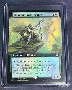 MTG Llanowar Loamspeaker Dominaria United 428 FOIL NM Magic the Gathering Card - Image 1
