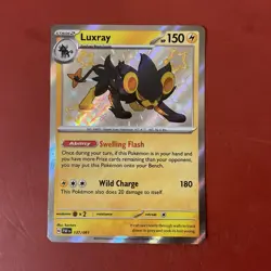Pokemon TCG Luxray 137/091 Paldean Fates Baby Shiny Holo Rare Card - Image 1