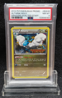 Altaria BW48 Staff Promo Dragons Exalted Prerelease PSA 8 Pokemon card - Image 1