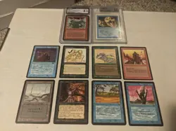 MTG Lot 10 of Old Vintage Cards. Alpha, Arabian Nights, Beta, BGS COPY ARTIFACT! - Image 1