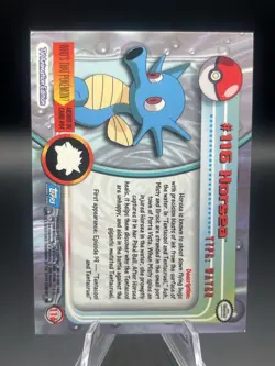 Topps Horsea #116 Non-Holo Vintage Pokemon Trading Card Vintage Blue Logo - Image 2