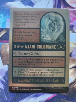MTG Secret Lair - The Baseballing - Ajani Goldmane - Autographed Signed NM - Image 2