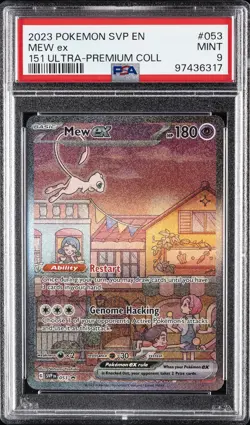2023 POKEMON SVP EN-SV BLACK STAR PROMO 151 ULTRA-PREM COLL #053 MEW EX PSA 9 - Image 1