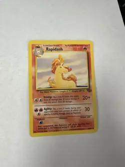 Pokemon Base Set Card WOTC TCG 1999 Vintage Rapidash Jungle 44 / 64 - Image 1