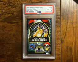1997 PIKACHU & RAICHU POCKET MONSTERS SEALDASS PRISM SEQUENTIAL PSA 8 🔥📈 - Image 4