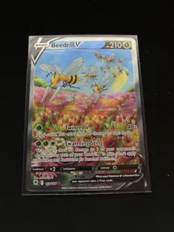 Beedrill V 161/189 Astral Radiance Full Alt Art Ultra Rare Holo Pokemon Card NM - Image 1