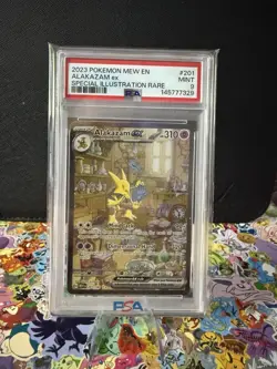 Pokemon TCG Alakazam EX 201 SIR MEW EN Pokemon 151 PSA 9 - Image 1