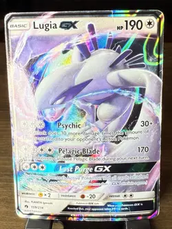 Pokemon Lugia GX 159/214 SM-Lost Thunder Ultra Rare Full Art English - DMG - Image 1