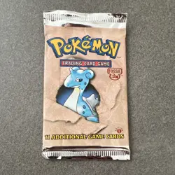 HeavyUU Pokemon WOTC Fossil Sealed 1st Edition Booster Pack Lapras Art 1999 - Image 1
