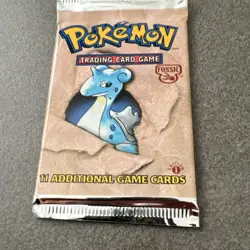 HeavyUU Pokemon WOTC Fossil Sealed 1st Edition Booster Pack Lapras Art 1999 - Image 3