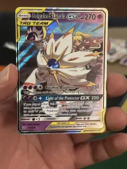 Pokemon TCG SM - Cosmic Eclipse #75/236 Solgaleo & Lunala GX NM - Image 1
