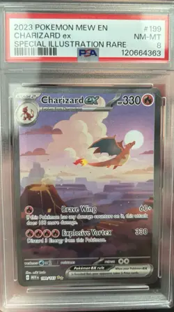 Pokemon Charizard ex 199/165 Scarlet & Violet 151 Special Illustration Rare PSA… - Image 1