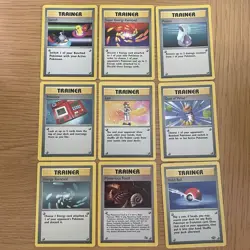 Pokemon TCG Base Set Trainer Bundle Job Lot 1999 NM X9 - Image 1