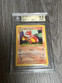 1999 Charmeleon Pokemon Base Set Shadowless 24/102 Beckett 9.5 GEM MINT - Image 1