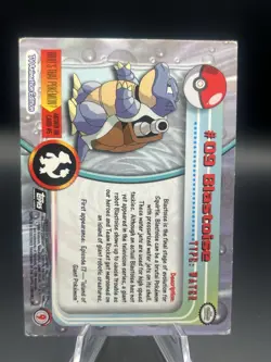 Blastoise #09 Pokemon Topps TV Series 1 1999 - Image 2