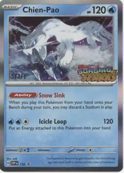 Chien-Pao Pokemon Surging Sparks Staff Promo #152 - Image 1