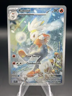 Pokemon TCG Raboot Holo Illustration Rare Stellar Crown 147/142 - Image 1