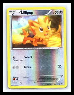 💥 Lillipup (81) 81/114 Reverse Holo Black and White Pokemon TCG 2011 - Image 1
