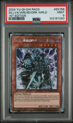 2024 YU-GI-OH! RA03-QUARTER CENTURY BONANZA SILLVA, WARLORD OF DARK WORLD PSA 9 - Image 1