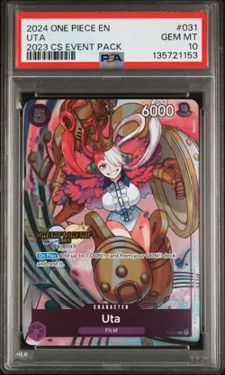 2024 ONE PIECE CHAMP 2023 EVENT PACK #031 UTA PSA 10 - Image 1