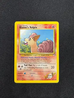 Pokemon Blaine's Vulpix Gym Heroes 1st Edition 65/132 Common Regular 40 HP Card - Image 1