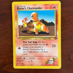 Blaine's Charmander 60/132 Common Gym Challenge Pokemon Card - Image 1