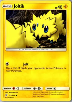 Joltik 61/236 Common SM - Unified Minds LP Pokemon Card - Image 1