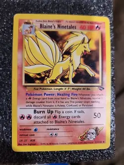 Pokemon Blaine's Ninetales Non-Holo Rare Card 21/132 Gym Challenge - Image 1
