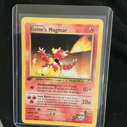 Blaine’s Magmar 37/132 1st Edition Gym Heroes WOTC Pokemon Card - Image 1