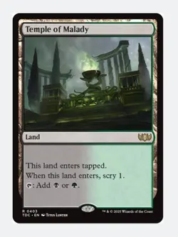 Temple of Malady | MTG TDC | Rare | Golgari Scry Land | Dual Land B/G | NM - Image 1