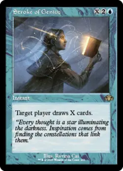 1 x Stroke of Genius - Foil - Retro Frame - Dominaria Remastered - NM-Mint - MTG - Image 1