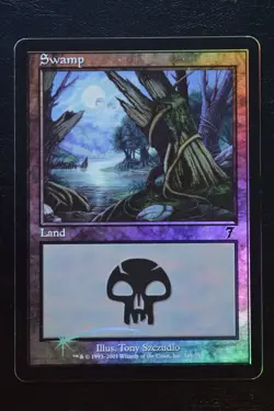 Magic The Gathering MTG SWAMP (349) FOIL Seventh Edition MP Moderately Played - Image 1