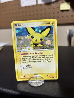 Pokemon Card Pichu 59/106 Emerald Stamped Holo - Image 1