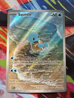 Pokemon Squirtle 170/165 Scarlet and Violet 151 Holo Illustration Rare NM - Image 1