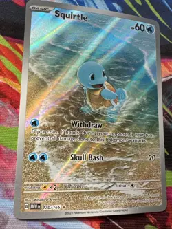 Pokemon Squirtle 170/165 Scarlet and Violet 151 Holo Illustration Rare NM - Image 2