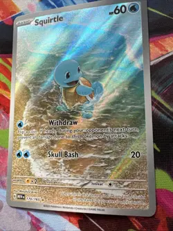 Pokemon Squirtle 170/165 Scarlet and Violet 151 Holo Illustration Rare NM - Image 3