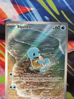 Pokemon Squirtle 170/165 Scarlet and Violet 151 Holo Illustration Rare NM - Image 4