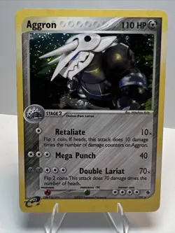 SEE PICS Aggron 1/109 Holofoil Ruby and Sapphire AUTHENTIC Pokemon Card - Image 1