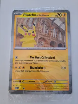 Pikachu At The Museum (SEALED) X Natural History Museum Pokemon Jumbo Card Mint - Image 1