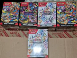 5x Pokemon Booster Bundle Lot: Prismatic Evolutions, Mega Evo, Phantasmal Flames - Image 1
