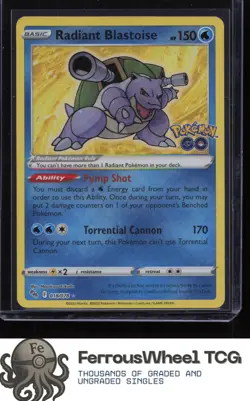 Radiant Blastoise 018/078 - Pokemon GO - (NM) - Image 1