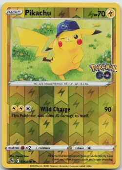 Pikachu (28) Holo Rare Pokemon GO 028/078 NM - Image 1