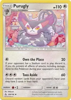 Purugly 109/156 Uncommon - Pokemon Ultra Prism - Image 1