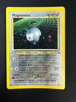 Magnemite - 7/75 - Holo Rare - Unlimited Edition Neo Discovery (MP) Pokemon - Image 1